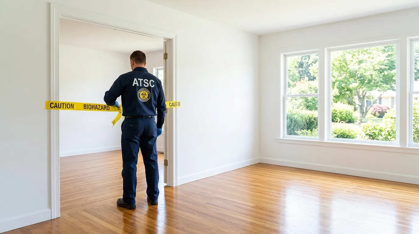 Certified biohazard cleanup crew performing Crime Scene Cleanup in Whitman